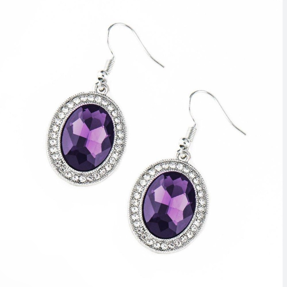 NWT Purple & Silver Earrings(Last One)